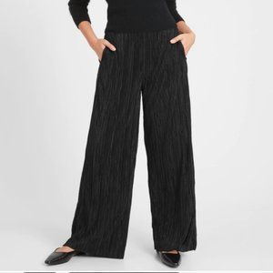 Banana Republic High-Rise Wide-Leg Plisse Pants